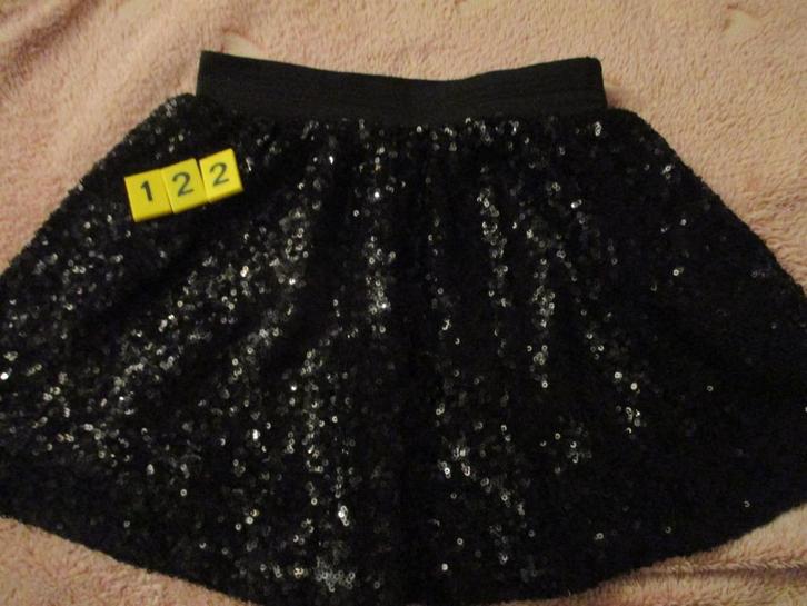 zwarte glitter rok coolcat maat 122, Kinderen en Baby's, Kinderkleding | Maat 122, Zo goed als nieuw, Meisje, Jurk of Rok, Ophalen of Verzenden