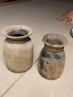 2 oude Aziatische vazen, Utilisé, Moins de 50 cm, Enlèvement ou Envoi