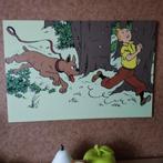 Toile Tintin "L'île noire", Tintin, Statue ou Figurine, Enlèvement ou Envoi, Neuf