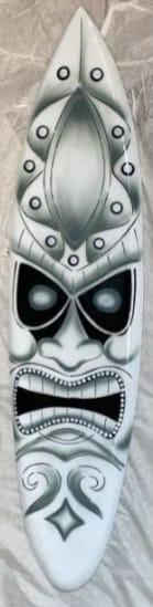 Planche de surf Tiki 100 cm en bois d albesia, Antiek en Kunst, Kunst | Beelden en Houtsnijwerken, Ophalen of Verzenden