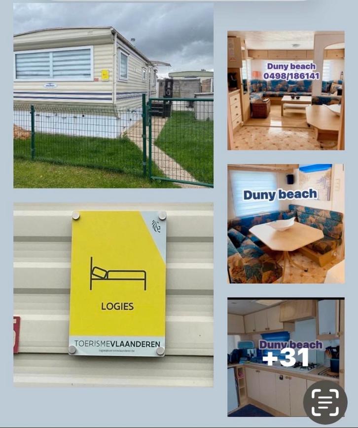 A louer Caravane résidentielle Oostduinkerke /Nieuwpoort, Caravans en Kamperen, Caravans, Particulier, Douche, Ophalen
