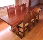 Eetkamertafel met 6 bijhorende stoelen (zeer stevig), Huis en Inrichting, Ophalen, Gebruikt