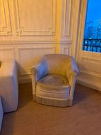 Klassieke fauteuil velours met franjes – vintage stijl, Ophalen of Verzenden, Gebruikt