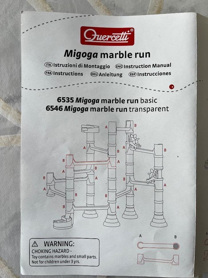 knikkerbaan Marble run Migoga Quercetti meer dan 140 stuks, Kinderen en Baby's, Speelgoed | Educatief en Creatief, Zo goed als nieuw
