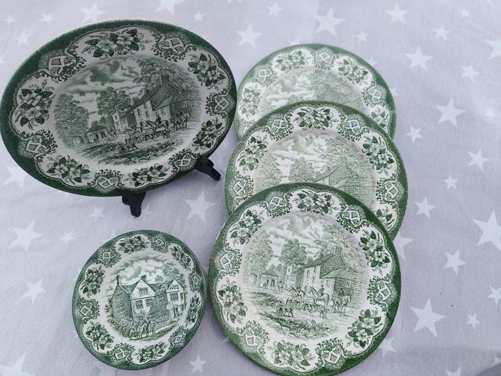 Set "Old Inns Series" van English Ironstone Tableware , Antiek en Kunst, Antiek | Keramiek en Aardewerk, Ophalen of Verzenden