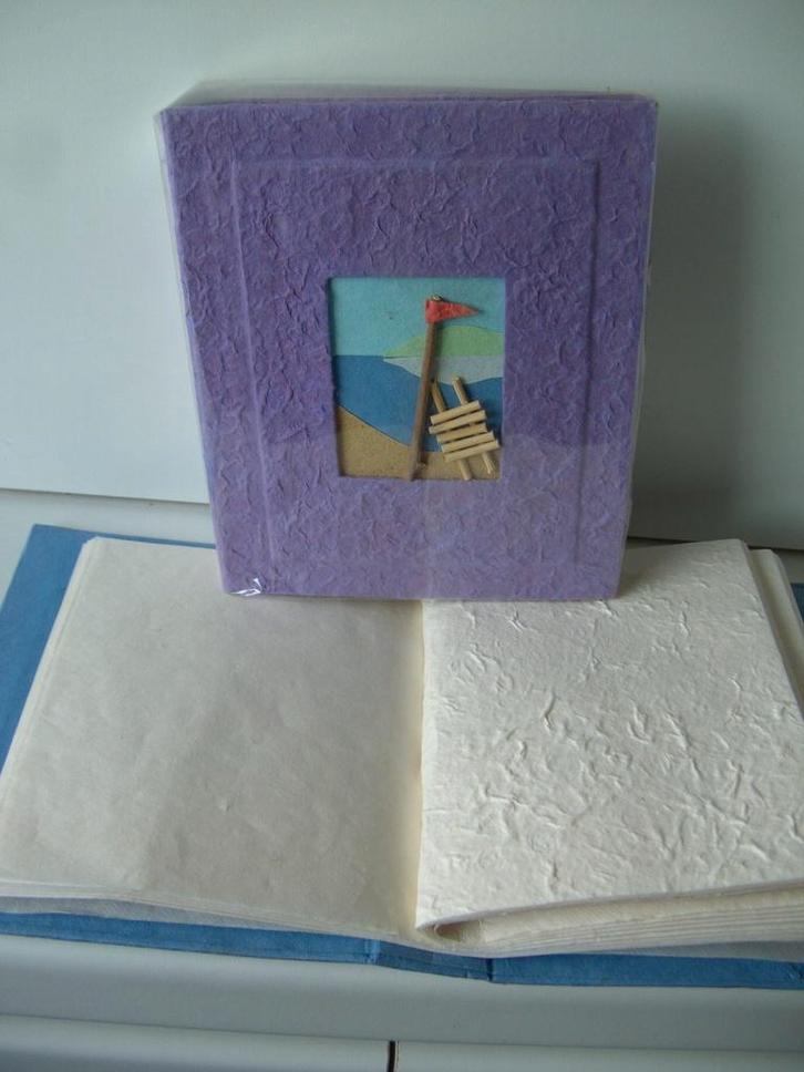 ALBUM MULBERRY GESCHEPT PAPIER PAARS NIEUW, Audio, Tv en Foto, Fotoalbums en Accessoires, Nieuw, Fotoalbum, Ophalen of Verzenden