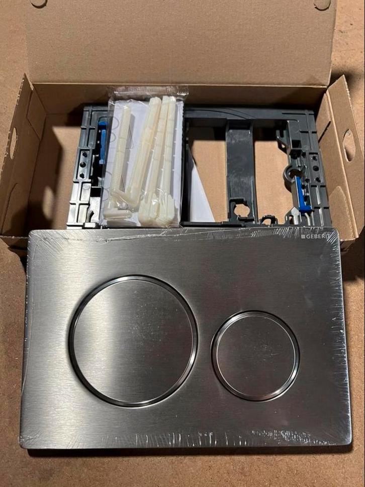 Plaque de déclenchement geberit inox, Doe-het-zelf en Bouw, Sanitair, Nieuw, Toilet, Inox, Ophalen of Verzenden