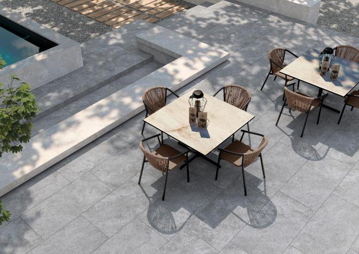Terrastegels 900x900x20mm en zwembadranden op voorraad, Jardin & Terrasse, Pavé & Dalles, Neuf, Tuiles de terrasse, Céramique