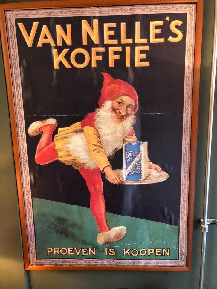 Grote Reclame Affiche Van Nelle's Koffie''Proeven is Koopen', Verzamelen, Merken en Reclamevoorwerpen, Gebruikt, Reclamebord, Ophalen of Verzenden