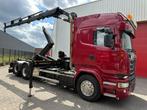 Scania R580 6X2 V8 HOOKLIFT + CRANE HIAB 211 E-4 HIPRO - ROT, Euro 6, Bedrijf, Diesel, 2 zetels