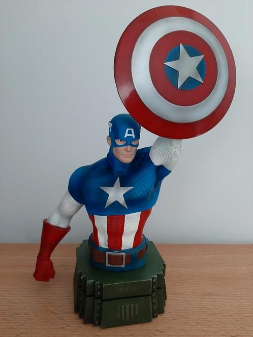 Figurine Captain America (buste) - Semic, Collections, Statues & Figurines, Neuf, Enlèvement ou Envoi
