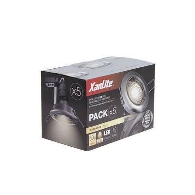SPOT ENCAST LED GU10 4W 345LM 2700K GEBORSTELD STAAL (5ST), Huis en Inrichting, Lampen | Spots, Nieuw, Led, Ophalen of Verzenden