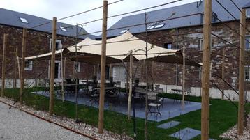  Stretchtent 7,5 x 10 m — Zand — Elegantie en professionel beschikbaar voor biedingen
