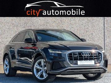 Audi Q8 50 TDI QUATTRO S-TRONIC S-LINE TOIT OUV CUIR, Auto's, Audi, Gebruikt, Q8, Zwart, Leder