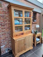 Vitrinekast uit teak, Huis en Inrichting, Kasten | Buffetkasten, Ophalen, Gebruikt, 200 cm of meer, Teakhout