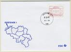 (B) ATM23 FDC Envelop 1983 - Oostende 1 (P3023), Postzegels en Munten, Ophalen of Verzenden, Gestempeld, 1e dag stempel