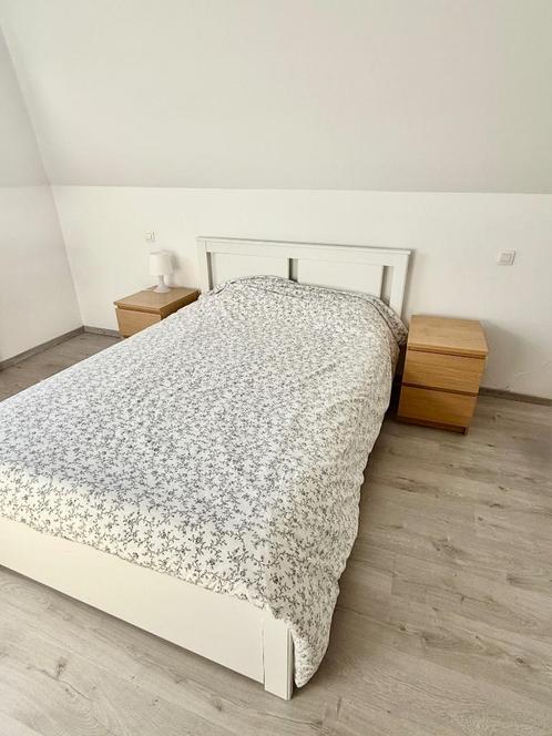 IKEA SONGESAND bedframe met LURÖY lattenbodem en IKEA MATR, Huis en Inrichting, Slaapkamer | Bedden, Gebruikt, 140 cm, 200 cm