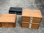 Set van 4 antieke/vintage bestek bakken met lades., Ophalen