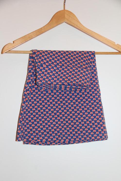 Jupe Froy & Dind S bleu rouge oranger blanc coton bio, Kleding | Dames, Rokken, Zo goed als nieuw, Maat 36 (S), Blauw, Ophalen of Verzenden