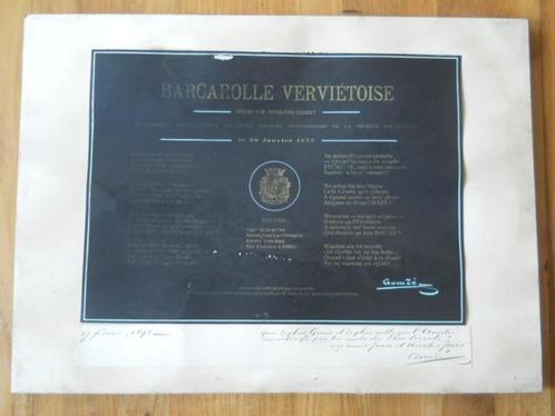 La Barcarolle verviétoise  -  Verviers Corneil Gomzé, Antiek en Kunst, Antiek | Boeken en Manuscripten, Ophalen of Verzenden