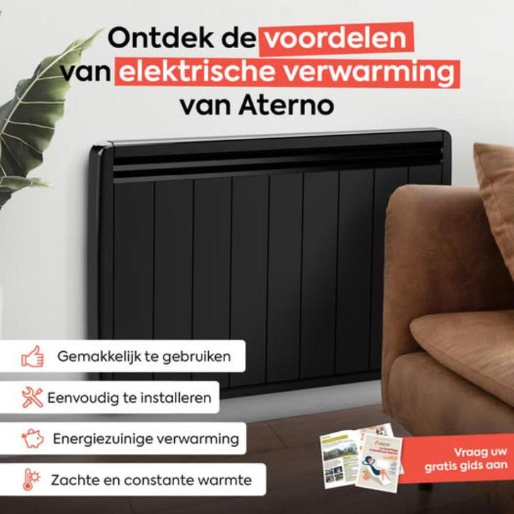 elektrische verwarming aterno, Doe-het-zelf en Bouw, Verwarming en Radiatoren, Zo goed als nieuw, Radiator, 800 watt of meer, 30 tot 80 cm