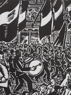 Houtsnede Frans Masereel: Nationale Feestdag in Brussel, Verzamelen, Postkaarten | België, Verzenden, 1940 tot 1960, Ongelopen