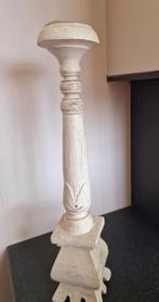 Landelijke kandelaar, Gebruikt, 25 tot 50 cm, Ophalen of Verzenden, Crème
