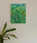 Reflecties. Olie op doek, 27x35 cm, Antiek en Kunst, Kunst | Schilderijen | Modern, Ophalen of Verzenden