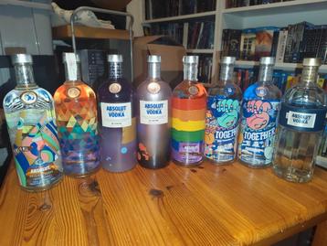 Verzameling Limited Edition absolut vodka flessen verzegeld  beschikbaar voor biedingen