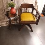 Antieke Art-deco bureaustoel/captains chaire., Ophalen of Verzenden