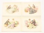 Prenten " Galante Paren 1900 " van A. WALDEMAR Ets, Antiek en Kunst, Ophalen of Verzenden