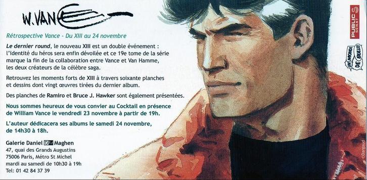 Uitnodigingskaart / Carte de invitation DM - William Vance, Boeken, Stripverhalen, Nieuw, Eén stripboek, Ophalen