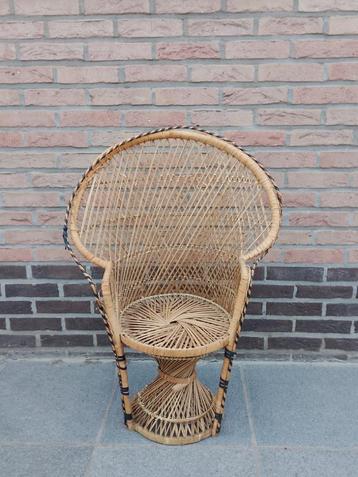 Pauwenstoel - Boho Stoel - Plantenstandaard - Poppenstoel, Ophalen, Gebruikt, Bruin, Eén