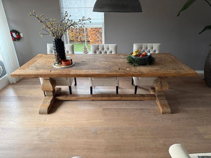 Grote kloostertafel 260 cm x 100 cm., Antiek en Kunst, Antiek | Meubels | Tafels, Ophalen