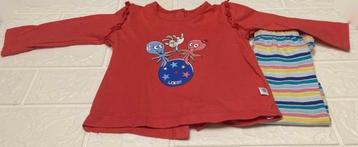 Pyjama pour bébé « Woody » pour filles rouge corail - taille