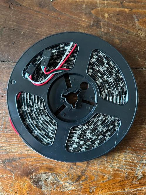 5M 90W 300SMD WS2812B LED RGB Black Strip Waterproof, Hobby en Vrije tijd, Elektronica-componenten, Nieuw, Ophalen of Verzenden