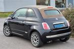 Fiat 500 cabrio 12ess an2014 cuir rouge 170mkm 4900€, Auto's, Fiat, Euro 5, Cabriolet, Zwart, Leder
