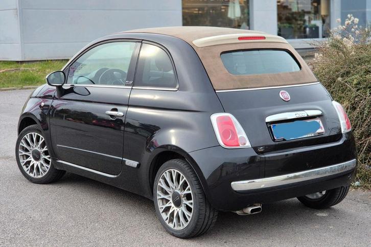 Fiat 500 cabrio 12ess an2014 cuir rouge 170mkm 4900€, Auto's, Fiat, Particulier, 500C, Benzine, Euro 5, Cabriolet, 3 deurs, Handgeschakeld