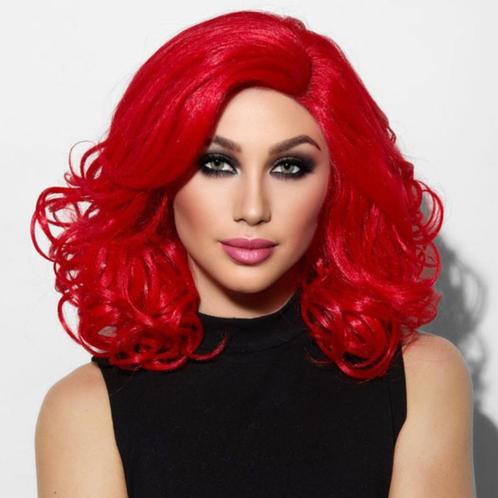 Lace front Diva / Drag pruik groot volume Reagan Firecracker, Handtassen en Accessoires, Uiterlijk | Haarverzorging, Nieuw, Pruik of Haarverlenging