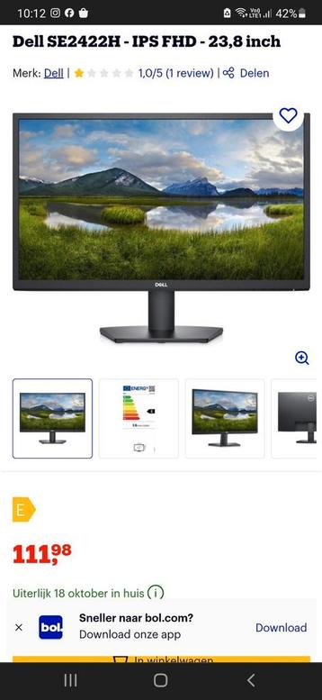 Dell monitor se2422 hb disponible aux enchères