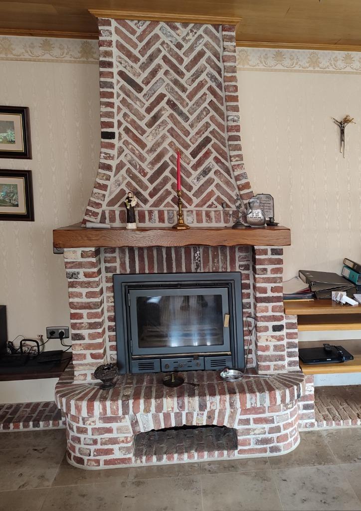 inbouwcassette, Huis en Inrichting, Kachels, Gebruikt, Houtkachel, Ophalen