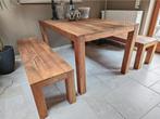 Magnifique table et paire de banc, Maison & Meubles, Enlèvement, Utilisé