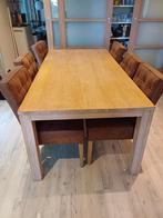 Eettafel met 6 bruine stoelen, Huis en Inrichting, Ophalen