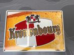 Kronenbourg emaille reclamebord, Verzamelen, Biermerken, Ophalen of Verzenden, Gebruikt, Reclamebord, Plaat of Schild