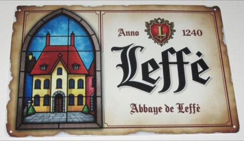 LEFFE : Metalen Bord Leffe Abdijbier - Anno 1240, Verzamelen, Biermerken, Nieuw, Reclamebord, Plaat of Schild, Leffe, Verzenden
