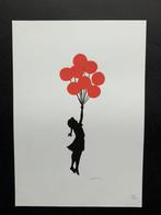 Banksy Flying Balloon Girl genummerde litho (35 X 50cm, Enlèvement ou Envoi