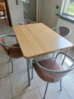 keukentafel en stoelen, Huis en Inrichting, Tafels | Eettafels, Ophalen, Gebruikt, 100 tot 150 cm, 50 tot 100 cm