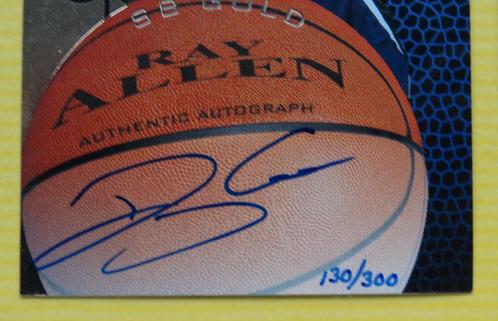 1997 Tableau de bord Ray Allen GOLD ltd/300 Signature Rookie, Sports & Fitness, Basket, Neuf, Autres types, Envoi