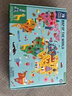 Puzzel wereldkaart met reliëf #mudpuppy, Nieuw, Ophalen