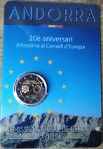 Speciale 2-euromunt: Andorra's 20-jarig lidmaatschap Raad, Postzegels en Munten, 2 euro, Setje, Ophalen of Verzenden, Overige landen